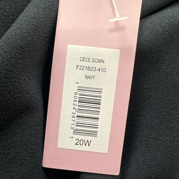 SACHIN + BABI Gown Women’s Size 20W One Shoulder Cece Navy Blue Full Length NEW - Picture 7 of 8